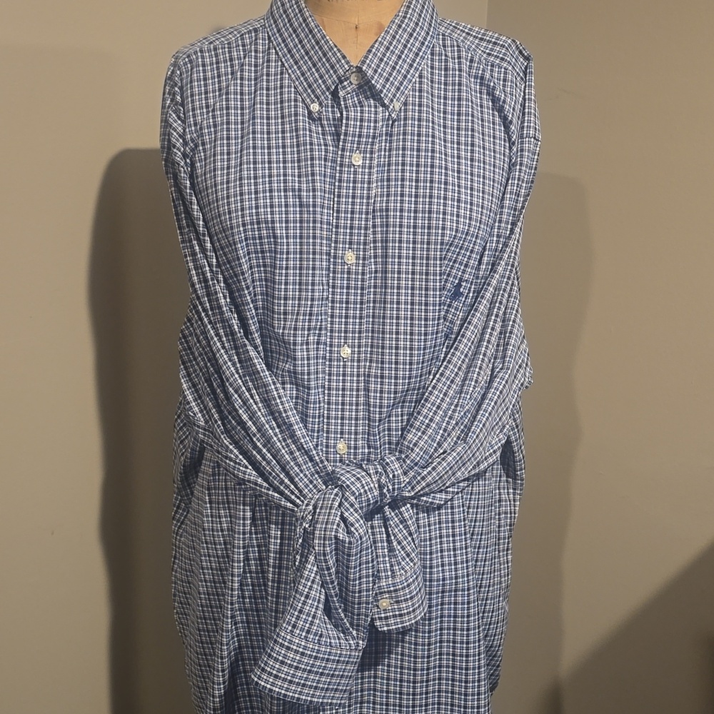 Polo by Ralph Lauren Men's Blue Checkered Shirt